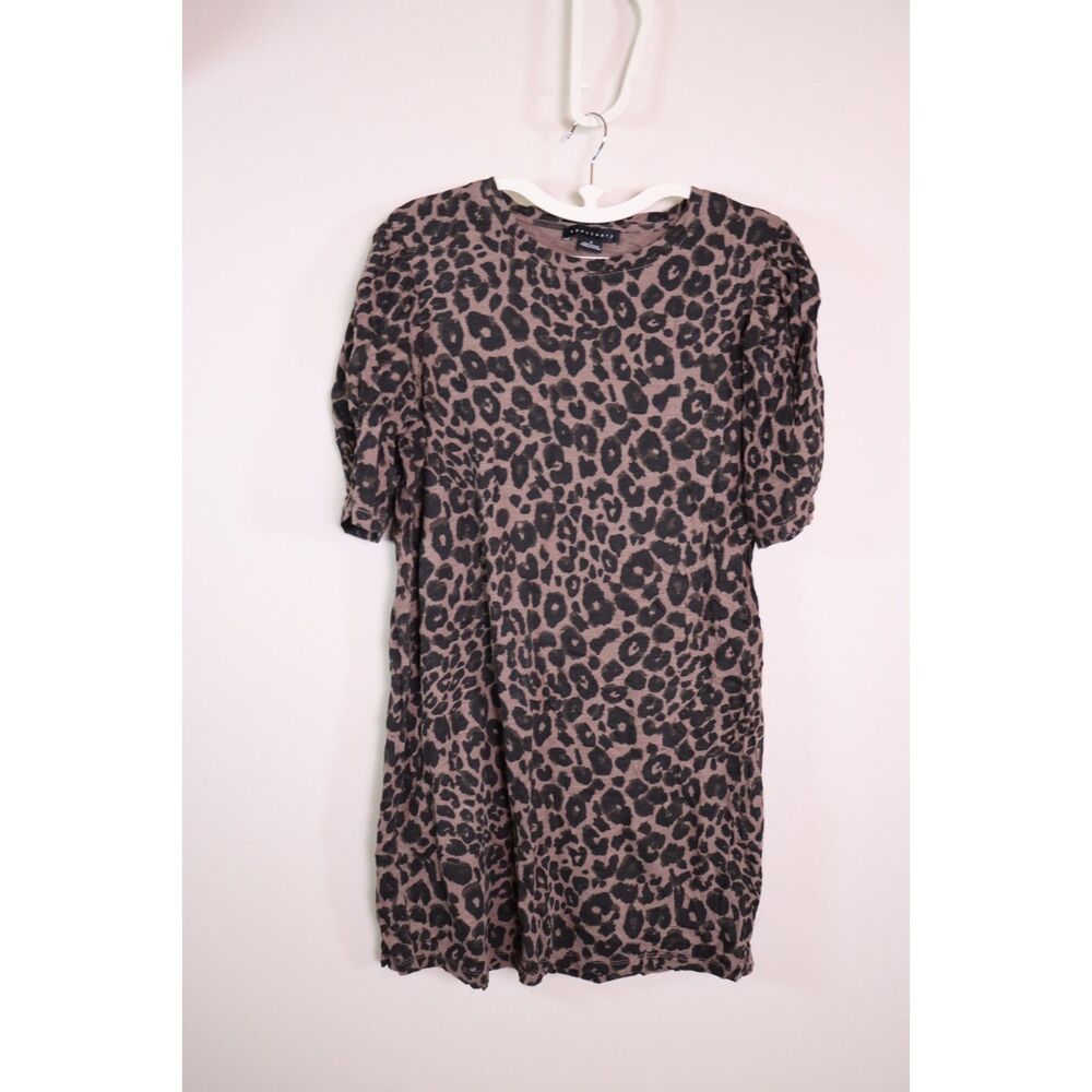 Sanctuary Women's Cheetah Print T-Shirt Dress Small